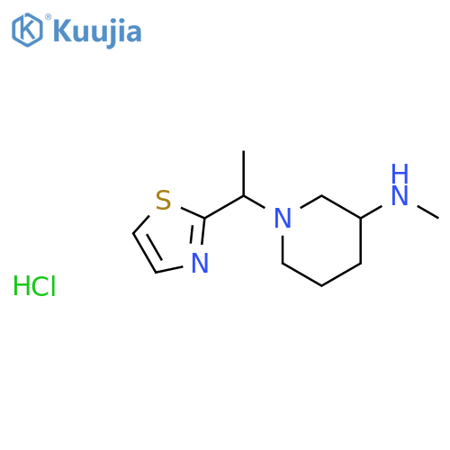 N-Methyl-1-(1-(thiazol-2-yl)ethyl)piperidin-3-amine hydrochloride structure