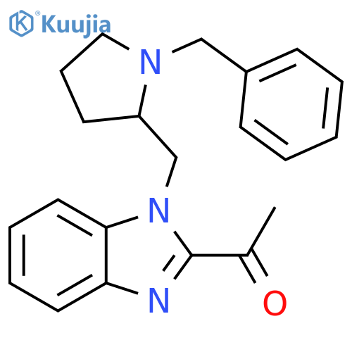 Ethanone, 1-[1-[[1-(phenylmethyl)-2-pyrrolidinyl]methyl]-1H-benzimidazol-2-yl]- structure