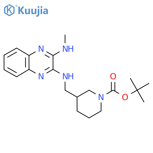 Tert-Butyl 3-(((3-(methylamino)quinoxalin-2-yl)amino)methyl)piperidine-1-carboxylate structure