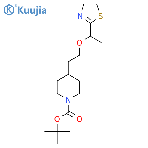 Tert-Butyl 4-(2-(1-(thiazol-2-yl)ethoxy)ethyl)piperidine-1-carboxylate structure