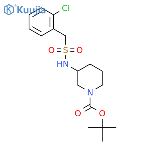 Tert-butyl 3-[(2-chlorophenyl)methylsulfonylamino]piperidine-1-carboxylate structure