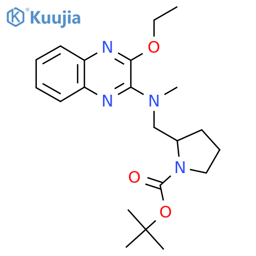 Tert-Butyl 2-(((3-ethoxyquinoxalin-2-yl)(methyl)amino)methyl)pyrrolidine-1-carboxylate structure