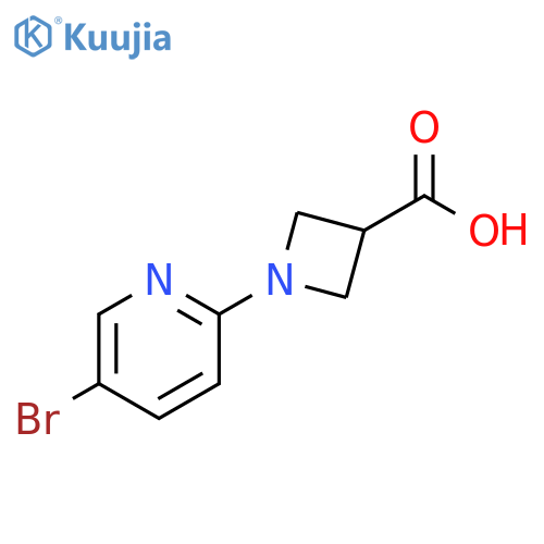 1-(5-bromopyridin-2-yl)azetidine-3-carboxylic acid structure