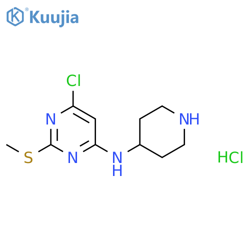 6-Chloro-2-methylsulfanyl-N-piperidin-4-ylpyrimidin-4-amine;hydrochloride structure