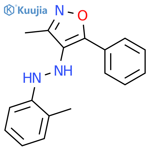 Isoxazole, 3-methyl-4-[2-(2-methylphenyl)hydrazino]-5-phenyl- structure