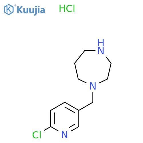 1-((6-Chloropyridin-3-yl)methyl)-1,4-diazepane hydrochloride structure
