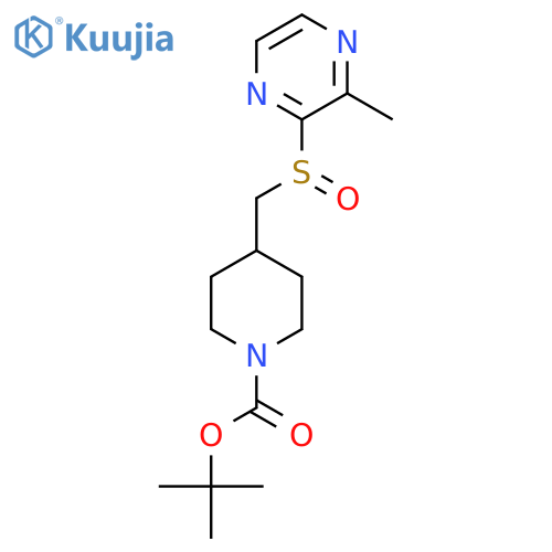 Tert-Butyl 4-(((3-methylpyrazin-2-yl)sulfinyl)methyl)piperidine-1-carboxylate structure
