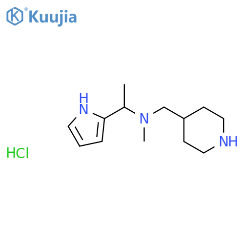N-Methyl-N-(piperidin-4-ylmethyl)-1-(1H-pyrrol-2-yl)ethanamine;hydrochloride structure