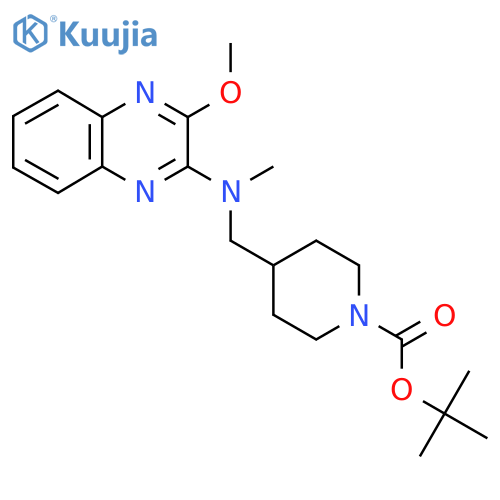 Tert-Butyl 4-(((3-methoxyquinoxalin-2-yl)(methyl)amino)methyl)piperidine-1-carboxylate structure