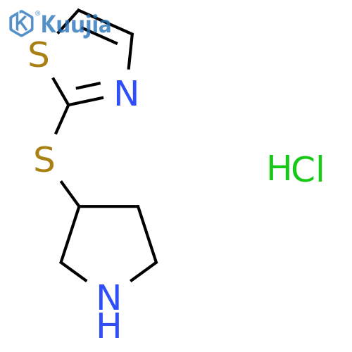 2-(Pyrrolidin-3-ylthio)thiazole hydrochloride structure