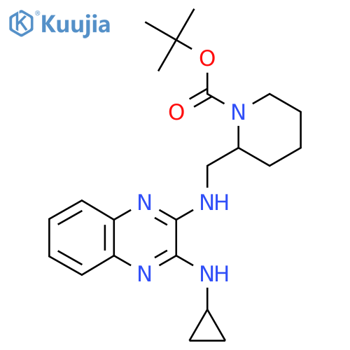 Tert-Butyl 2-(((3-(cyclopropylamino)quinoxalin-2-yl)amino)methyl)piperidine-1-carboxylate structure
