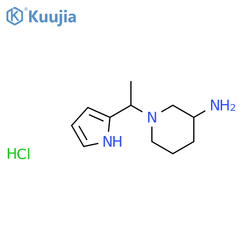 1-(1-(1H-Pyrrol-2-yl)ethyl)piperidin-3-amine hydrochloride structure
