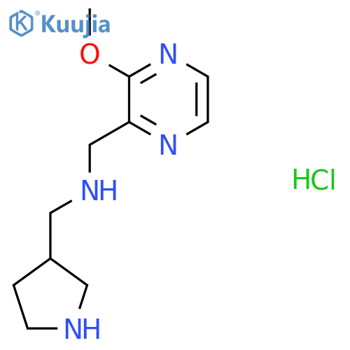 N-[(3-Methoxypyrazin-2-yl)methyl]-1-pyrrolidin-3-ylmethanamine;hydrochloride structure