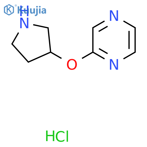 2-(Pyrrolidin-3-yloxy)pyrazine hydrochloride structure