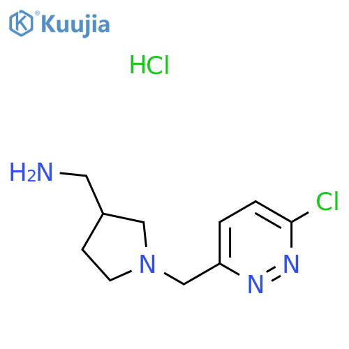 (1-((6-Chloropyridazin-3-yl)methyl)pyrrolidin-3-yl)methanamine hydrochloride structure