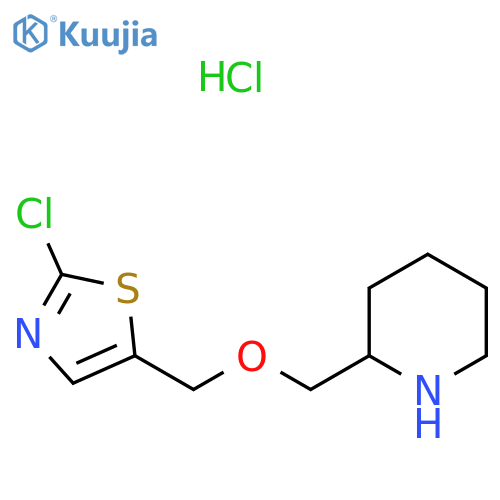 2-Chloro-5-((piperidin-2-ylmethoxy)methyl)thiazole hydrochloride structure