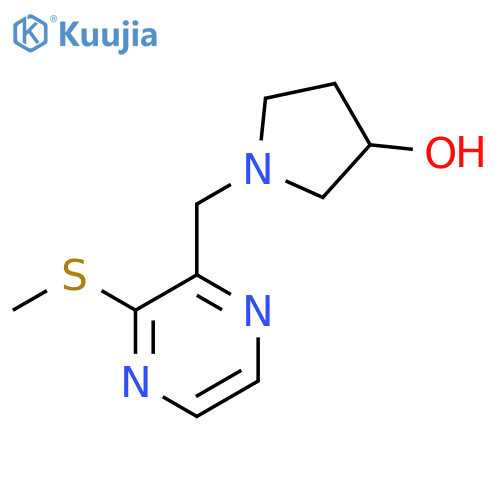 1-((3-(Methylthio)pyrazin-2-yl)methyl)pyrrolidin-3-ol structure