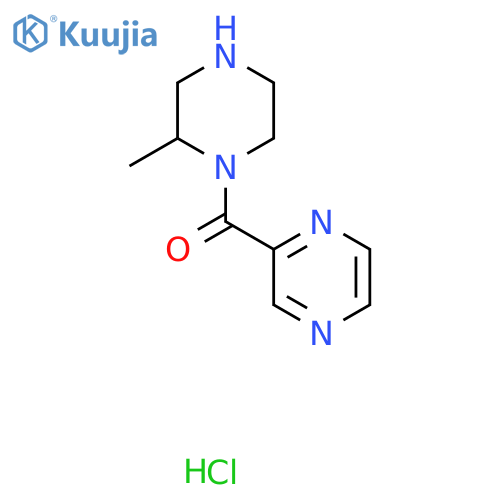 (2-Methylpiperazin-1-yl)(pyrazin-2-yl)methanone hydrochloride structure