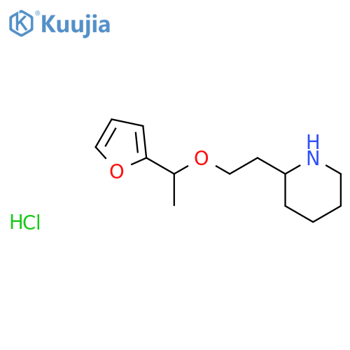 2-(2-(1-(Furan-2-yl)ethoxy)ethyl)piperidine hydrochloride structure