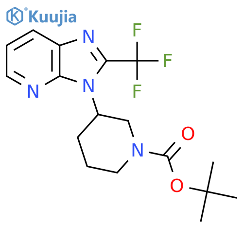 Tert-Butyl 3-(2-(trifluoromethyl)-3H-imidazo[4,5-b]pyridin-3-yl)piperidine-1-carboxylate structure