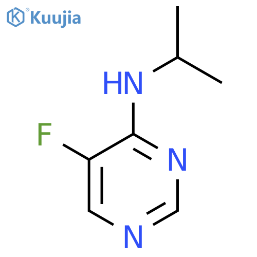 5-fluoro-N-(propan-2-yl)pyrimidin-4-amine structure