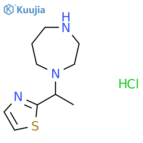 2-(1-(1,4-Diazepan-1-yl)ethyl)thiazole hydrochloride structure