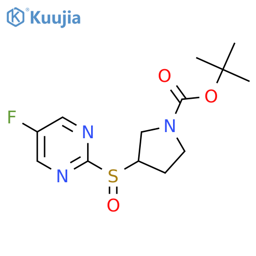 Tert-Butyl 3-((5-fluoropyrimidin-2-yl)sulfinyl)pyrrolidine-1-carboxylate structure