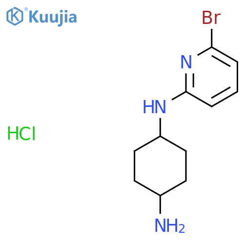 4-N-(6-Bromopyridin-2-yl)cyclohexane-1,4-diamine;hydrochloride structure