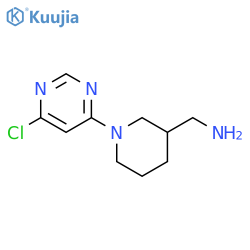 [1-(6-chloropyrimidin-4-yl)piperidin-3-yl]methanamine structure