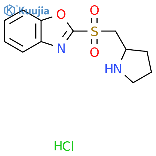 2-((Pyrrolidin-2-ylmethyl)sulfonyl)benzo[d]oxazole hydrochloride structure