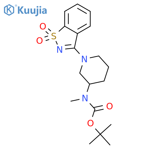 tert-Butyl (1-(1,1-dioxidobenzo[d]isothiazol-3-yl)piperidin-3-yl)(methyl)carbamate structure