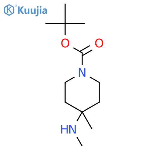 tert-Butyl 4-methyl-4-(methylamino)piperidine-1-carboxylate structure