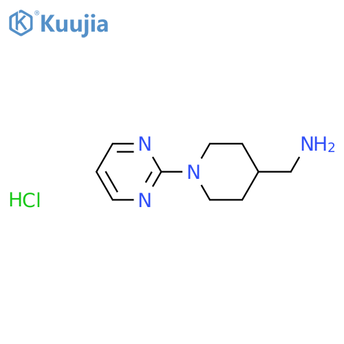 1-(pyrimidin-2-yl)piperidin-4-ylmethanamine hydrochloride structure