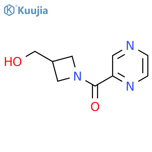 (3-(Hydroxymethyl)azetidin-1-yl)(pyrazin-2-yl)methanone structure