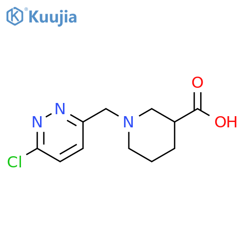 3-Piperidinecarboxylic acid, 1-[(6-chloro-3-pyridazinyl)methyl]- structure