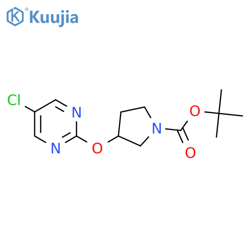 tert-butyl 3-[(5-chloropyrimidin-2-yl)oxy]pyrrolidine-1-carboxylate structure