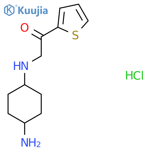 2-((4-Aminocyclohexyl)amino)-1-(thiophen-2-yl)ethanone hydrochloride structure
