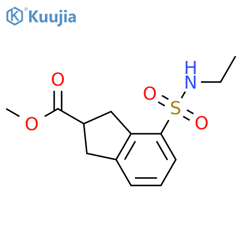 Methyl 4-(N-ethylsulfamoyl)-2,3-dihydro-1H-indene-2-carboxylate structure