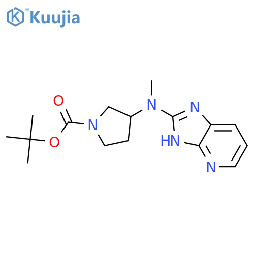 tert-butyl 3-((3H-imidazo[4,5-b]pyridin-2-yl)(methyl)amino)pyrrolidine-1-carboxylate structure