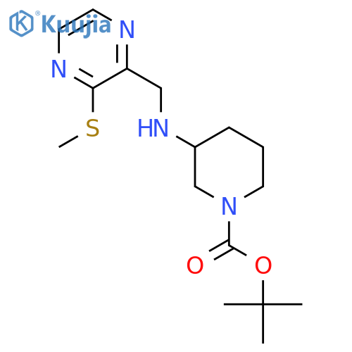 Tert-Butyl 3-(((3-(methylthio)pyrazin-2-yl)methyl)amino)piperidine-1-carboxylate structure