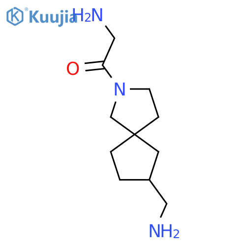 2-Amino-1-(7-(aminomethyl)-2-azaspiro[4.4]nonan-2-yl)ethanone structure