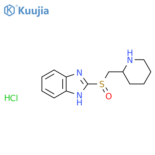 2-((Piperidin-2-ylmethyl)sulfinyl)-1H-benzo[d]imidazole hydrochloride structure