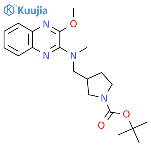 Tert-Butyl 3-(((3-methoxyquinoxalin-2-yl)(methyl)amino)methyl)pyrrolidine-1-carboxylate structure