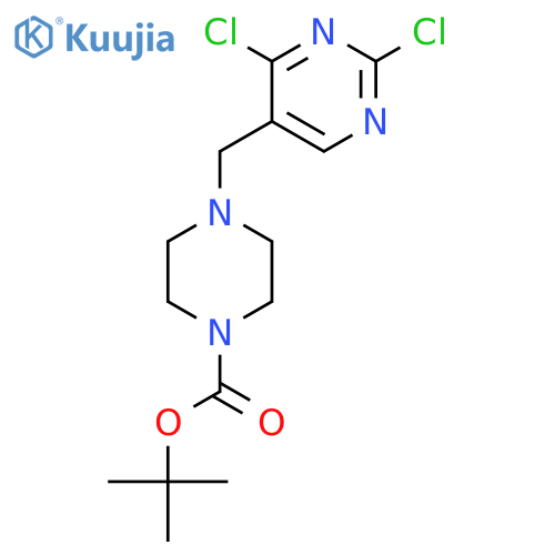 Tert-Butyl 4-((2,4-dichloropyrimidin-5-yl)methyl)piperazine-1-carboxylate structure