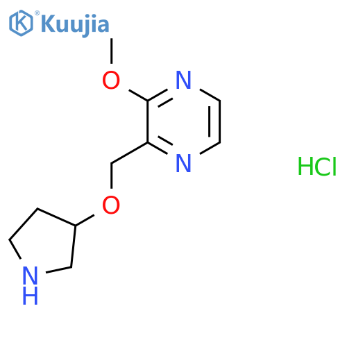 2-Methoxy-3-((pyrrolidin-3-yloxy)methyl)pyrazine hydrochloride structure