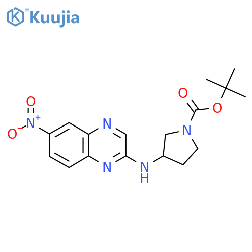 Tert-Butyl 3-((6-nitroquinoxalin-2-yl)amino)pyrrolidine-1-carboxylate structure