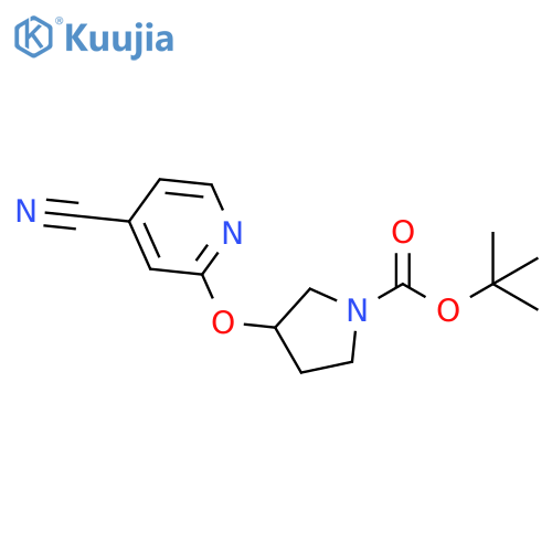 tert-butyl 3-(4-cyanopyridin-2-yl)oxypyrrolidine-1-carboxylate structure