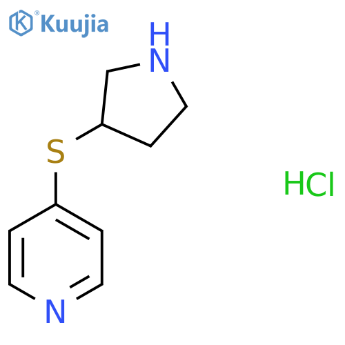 4-(Pyrrolidin-3-ylthio)pyridine hydrochloride structure