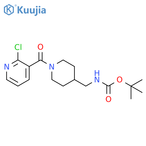 Tert-butyl ((1-(2-chloronicotinoyl)piperidin-4-yl)methyl)carbamate structure