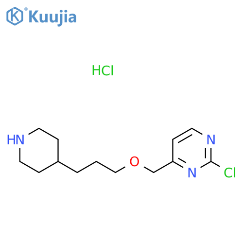 2-Chloro-4-(3-piperidin-4-ylpropoxymethyl)pyrimidine hydrochloride structure